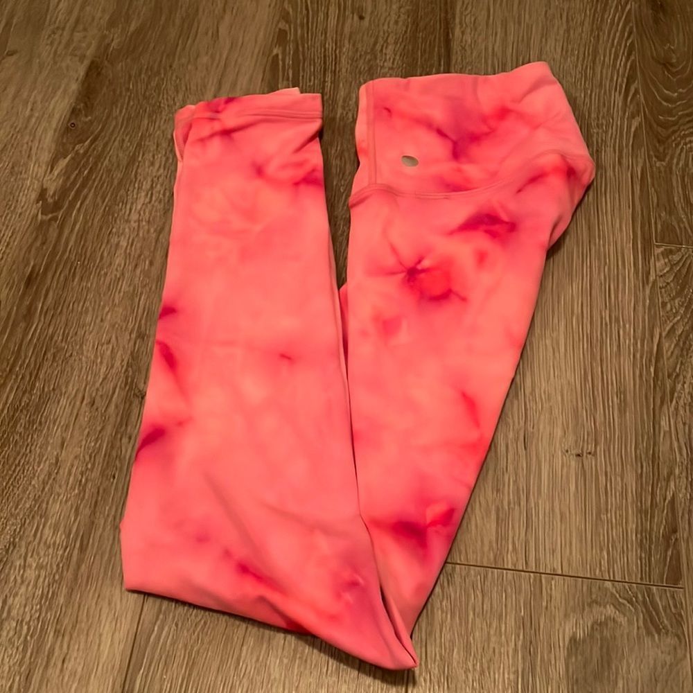Like new Zella pink tie dye leggings - medium
